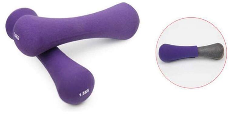 PVC gietijzeren botvorm Dumbbell voor dames PVC gietijzeren botvorm Dumbbell voor dames