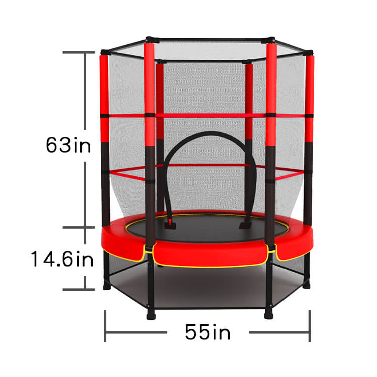 55 inch ronde trampoline met behuizing net