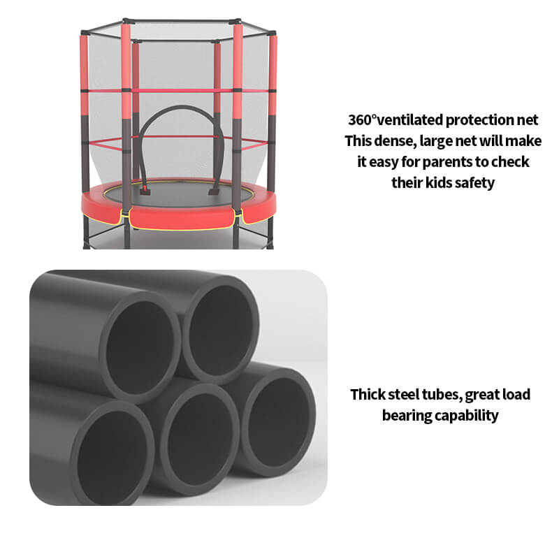 55 inch ronde trampoline met behuizing net