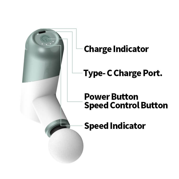 Tweekleurig mini-massagepistool