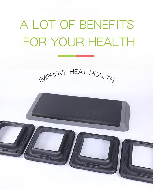 Verstelbaar stiefbord fitness plastic goedkoop aerobe stappenplatform