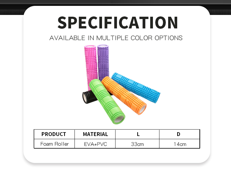 Aangepaste kleurgrootte logo gym rond Eva Mace Yoga Foam Roller Set met Spinal Aangepaste kleurgrootte logo gym rond Eva Mace Yoga Foam Roller Set met Spinal