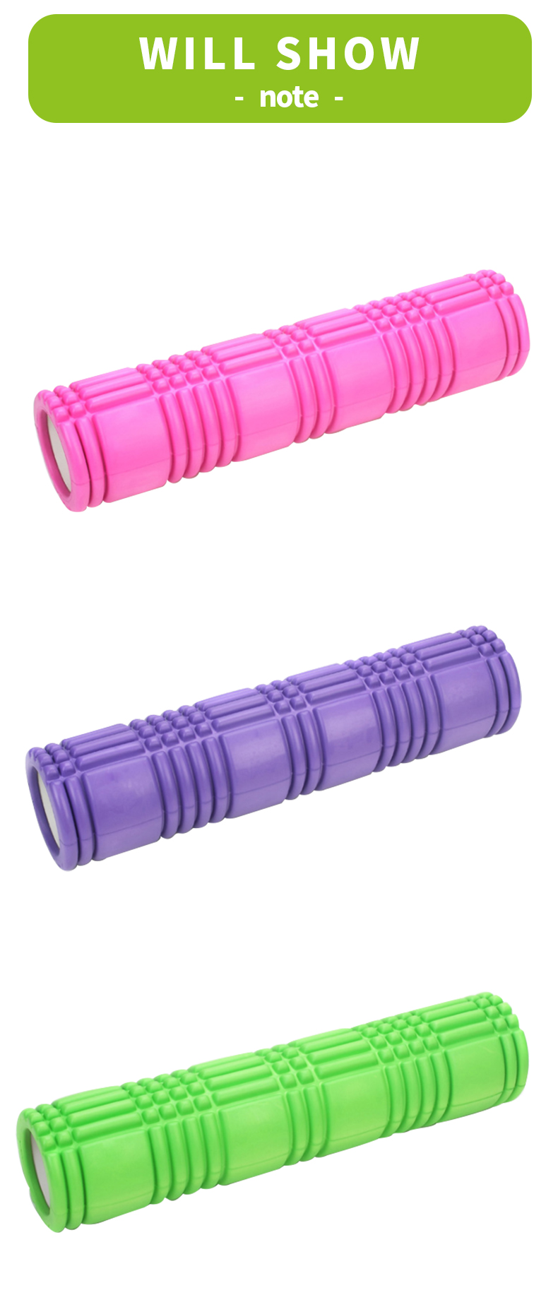 Aangepaste kleurgrootte logo gym rond Eva Mace Yoga Foam Roller Set met Spinal Aangepaste kleurgrootte logo gym rond Eva Mace Yoga Foam Roller Set met Spinal