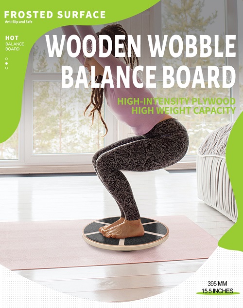 Balans Training Wooden Wobble Balance Board