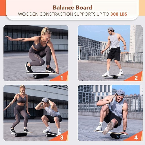 Meest populaire oefening New Training Balance Board Wood, Balance Board Meest populaire oefening New Training Balance Board Wood, Balance Board