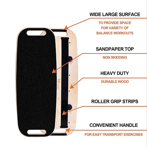 Meest populaire oefening New Training Balance Board Wood, Balance Board Meest populaire oefening New Training Balance Board Wood, Balance Board