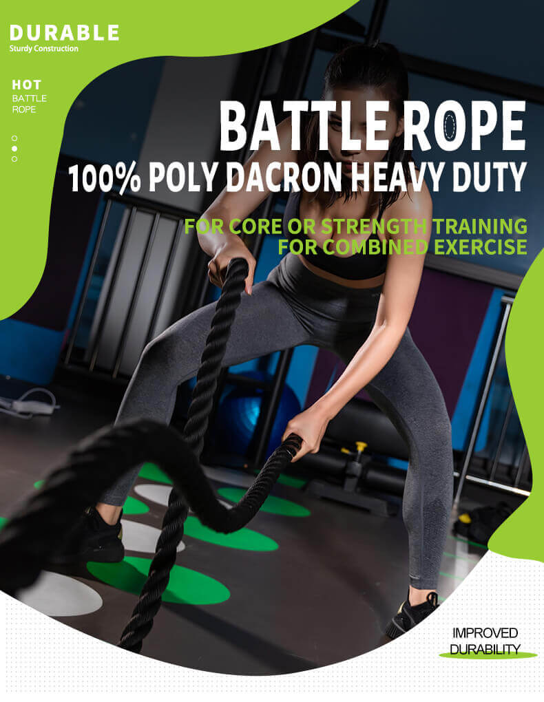 Hoge kwaliteit Body Building Battle Rope With Nylon Cover