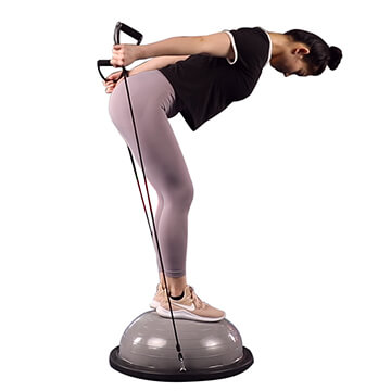 Bosu -bal met weerstandsbanden
