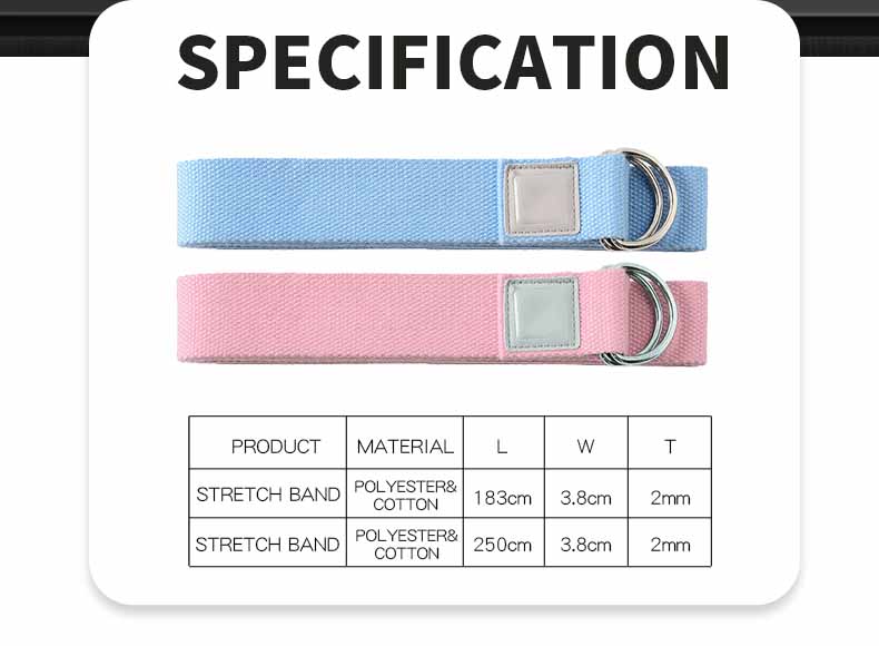 Groothandel niet-elastische yogastrap/stretchband met gesp Groothandel niet-elastische yogastrap/stretchband met gesp