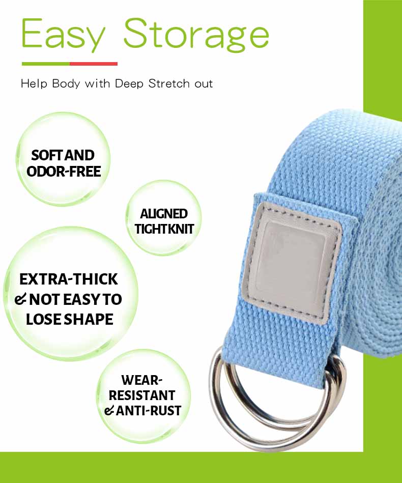 Groothandel niet-elastische yogastrap/stretchband met gesp Groothandel niet-elastische yogastrap/stretchband met gesp