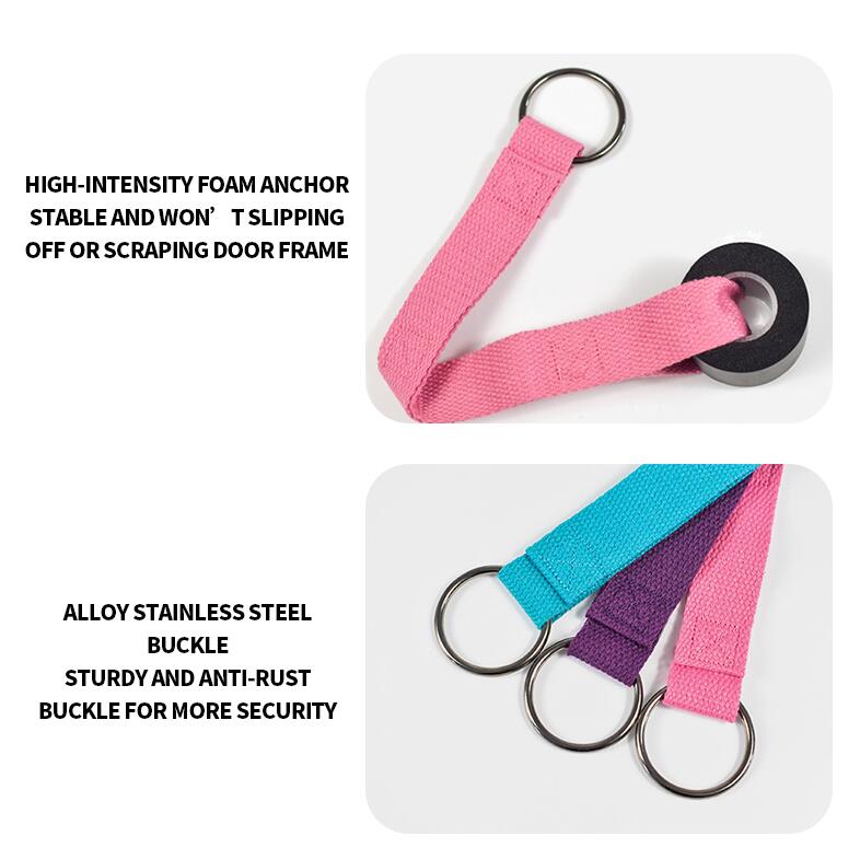 Leverancier met yoga-strap/stretch band met hoge intensiteit Leverancier met yoga-strap/stretch band met hoge intensiteit