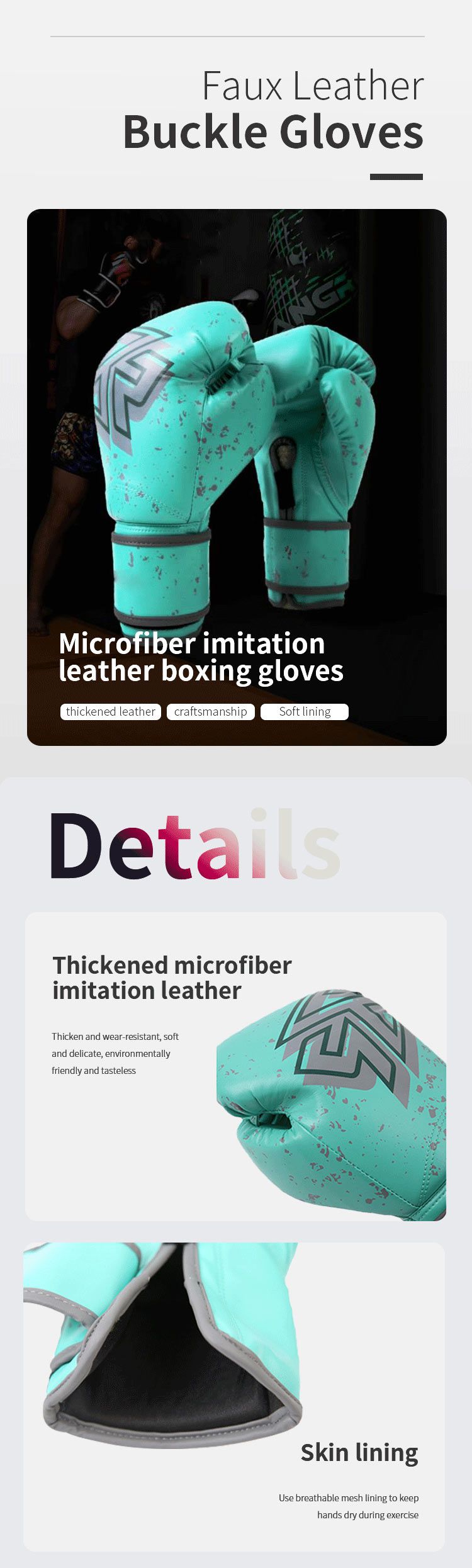 Faux lederen gesp gloves