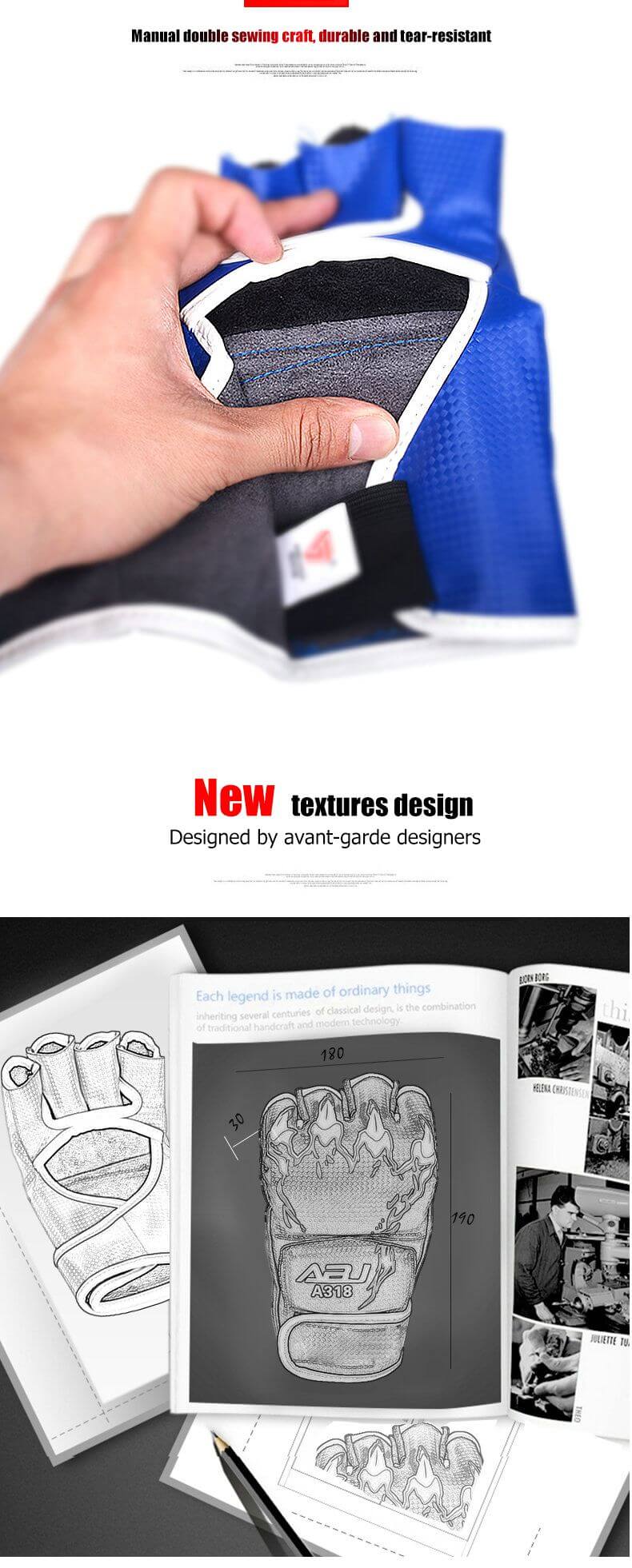 Halve vinger bokshandschoenen