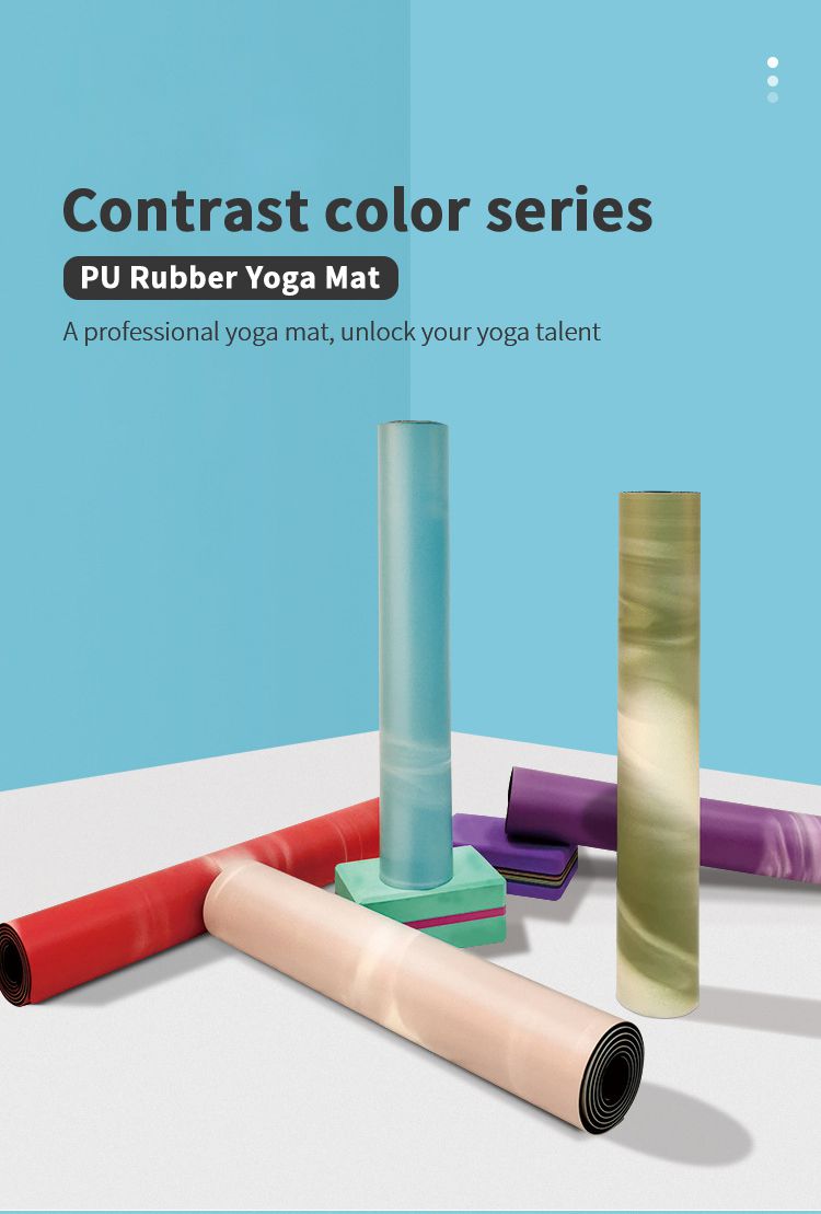 Kleurrijke natuurrubber yogamat