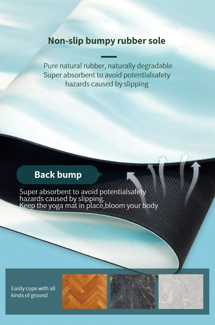 Kleurrijke natuurrubber yogamat