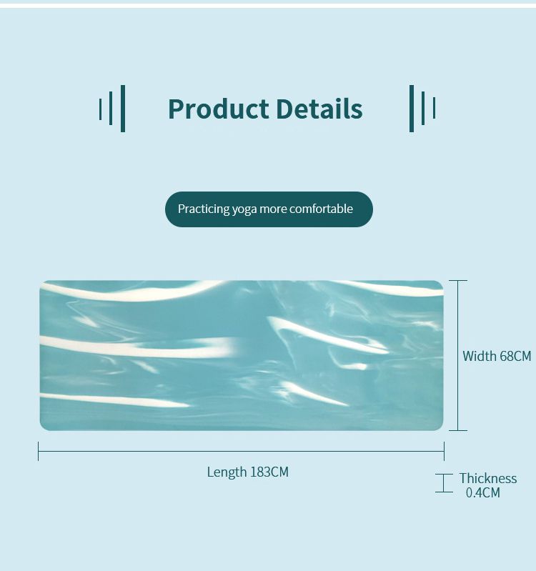 Kleurrijke natuurrubber yogamat