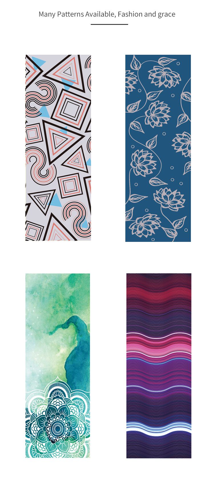 Gedrukte yoga -handdoek Gedrukte yoga -handdoek