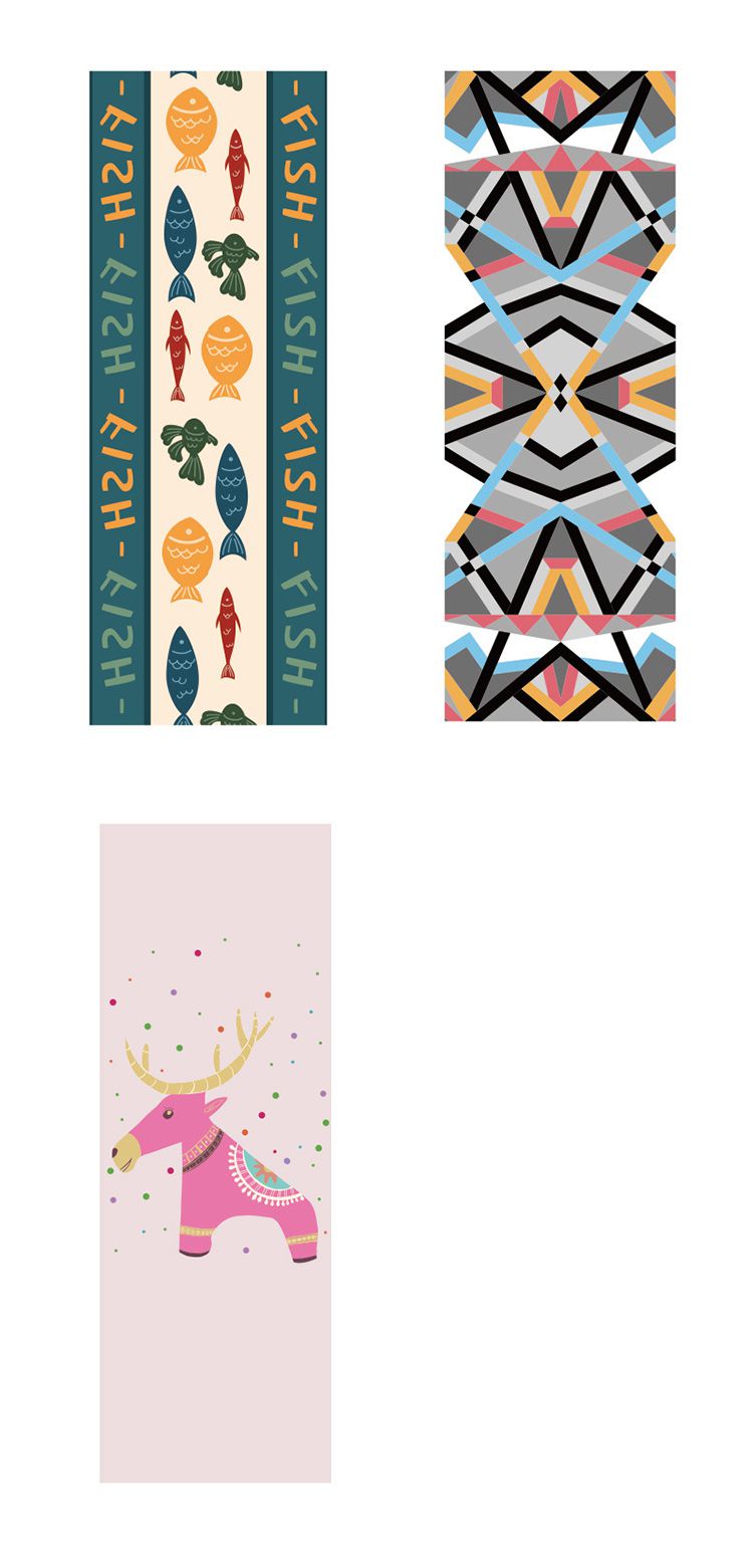 Gedrukte yoga -handdoek Gedrukte yoga -handdoek