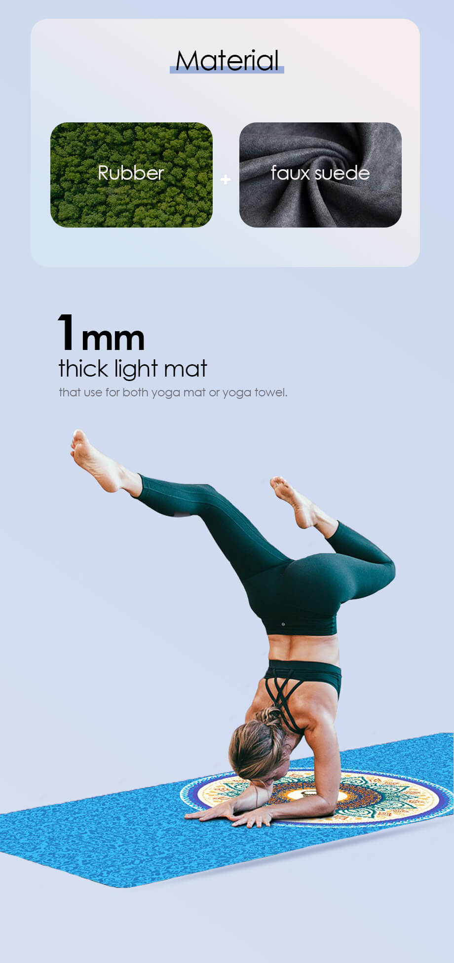 Reis yoga handdoek Fordable Reis yoga handdoek Fordable