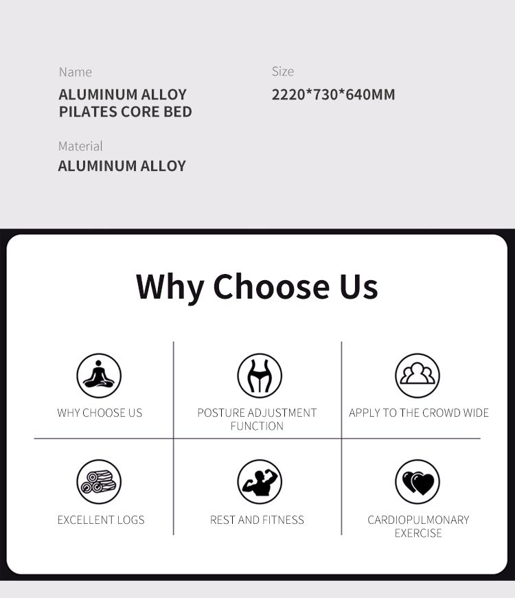 Aluminium legering Pilates kernbed