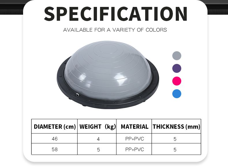 Bosu -bal met weerstandsbanden
