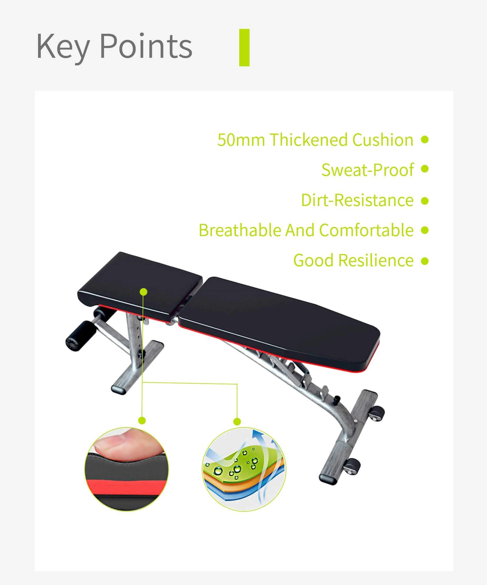 Verstelbare gewichtsbank