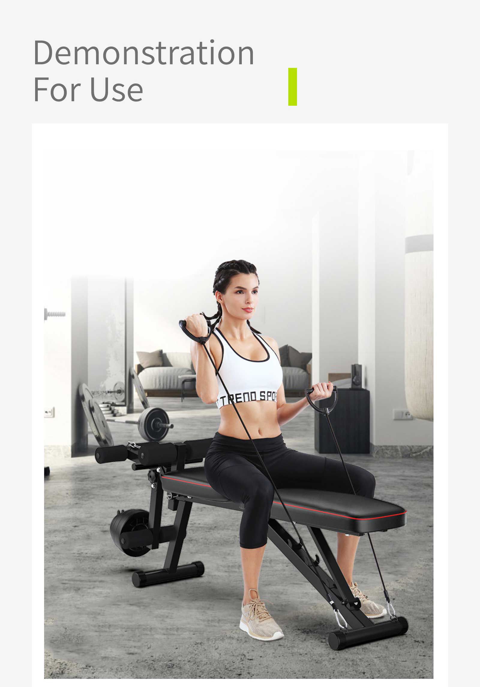 Opvouwbare bankdrukkende halterbank