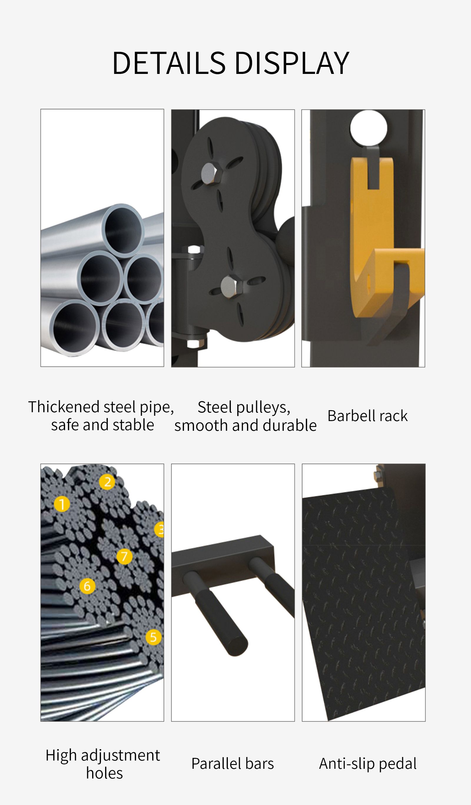 Multifunctionele squats frame poelie machine Multifunctionele squats frame poelie machine