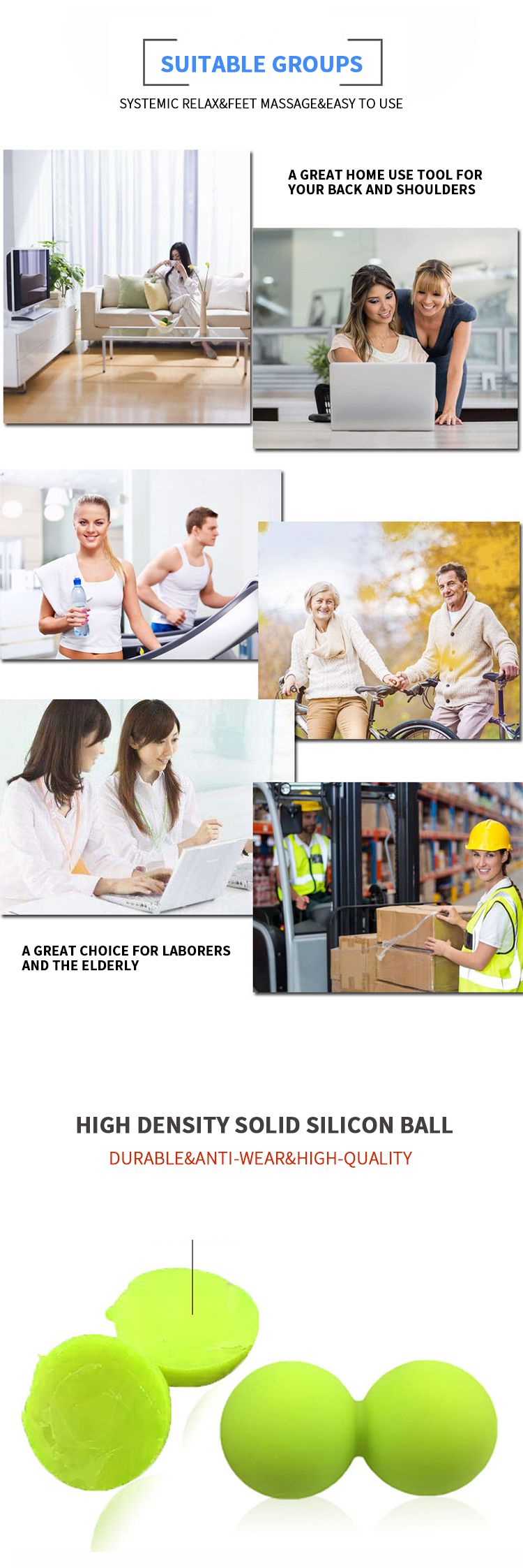 Siliconen kneepbare massagebal Siliconen kneepbare massagebal