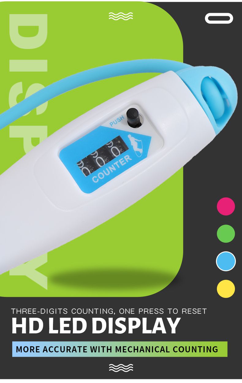 Mechanisch tellen Skipping touw visvormige handgreep tellen springtouw Mechanisch tellen Skipping touw visvormige handgreep tellen springtouw