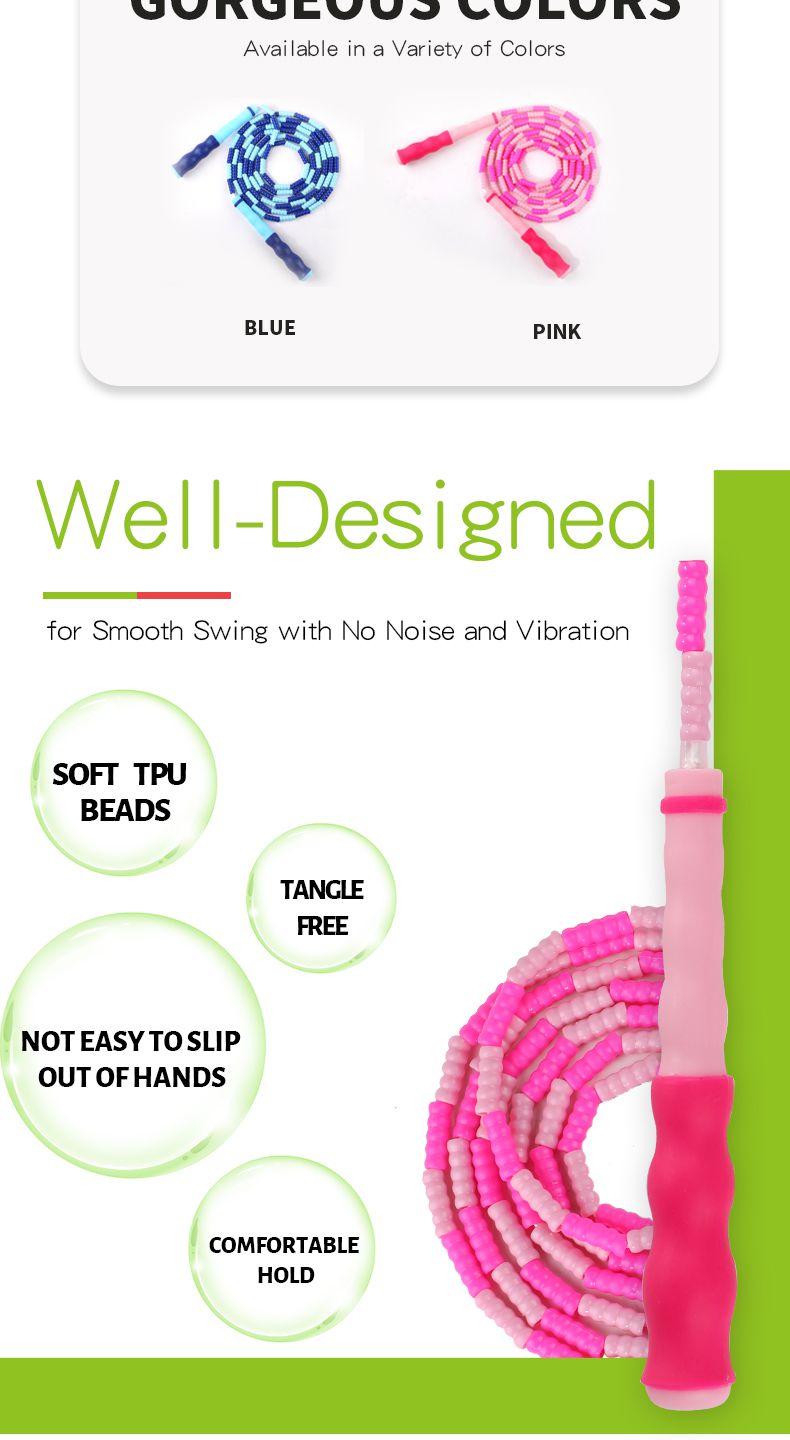 Zacht kralen gratis gesegmenteerd overslaan touw