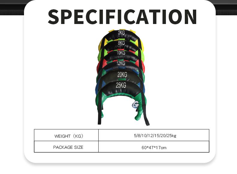 Krachttraining PVC/PU lederen power tas