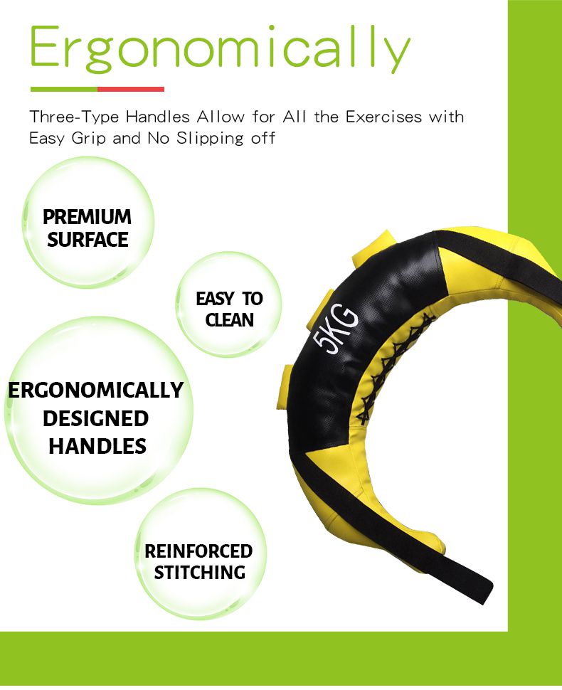 Krachttraining PVC/PU lederen power tas