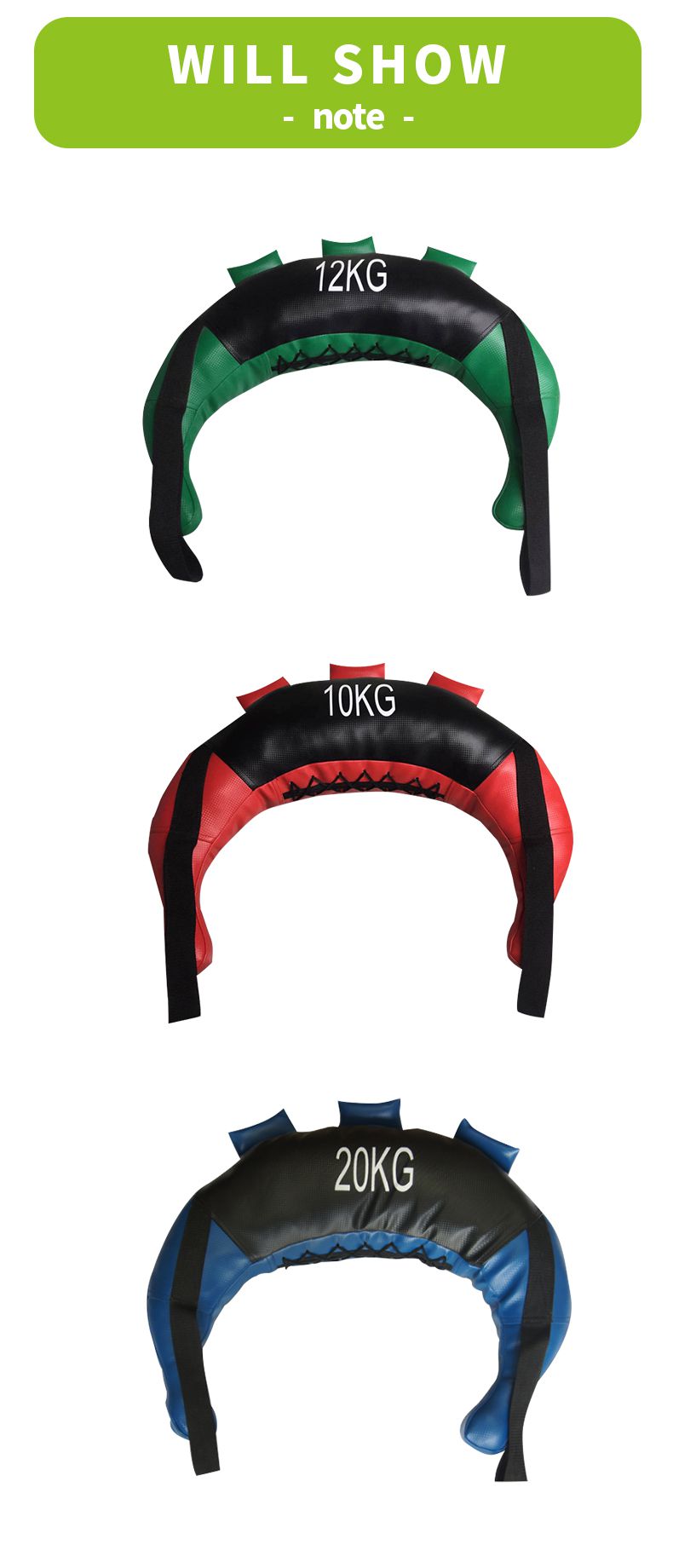 Krachttraining PVC/PU lederen power tas