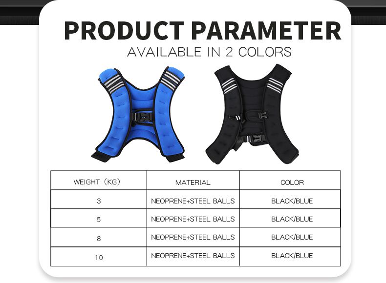 Oefen gewogen vest met reflecterende streep Oefen gewogen vest met reflecterende streep