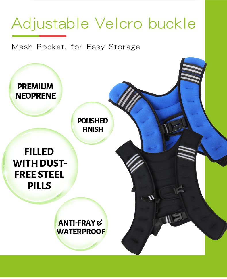 Oefen gewogen vest met reflecterende streep Oefen gewogen vest met reflecterende streep