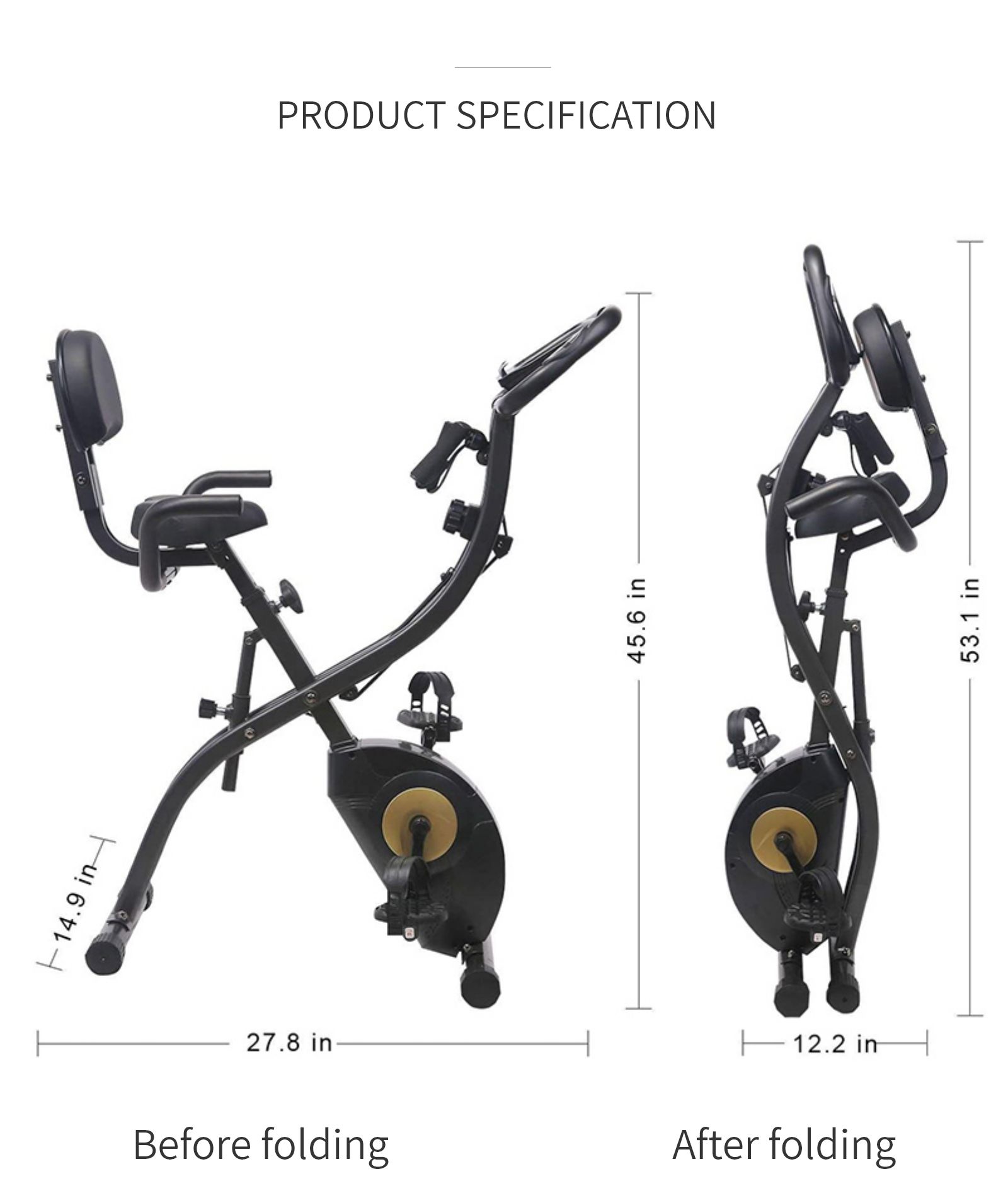 Opvouwbare trainingsfiets Opvouwbare trainingsfiets