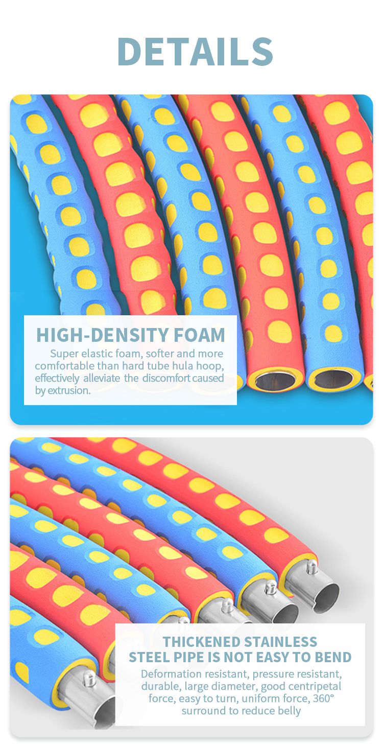 Gewogen hula -hoepel met stootmassage Gewogen hula -hoepel met stootmassage