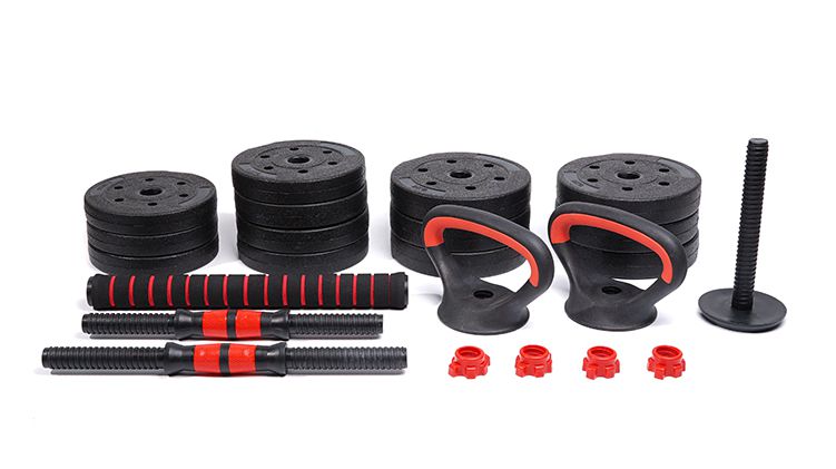Eco-vriendelijke multifunctionele ijzers en cement Dumbbell Barbell Set met Kettlebell Bars