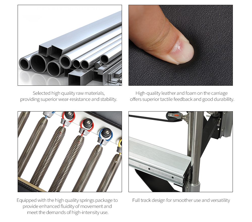 Aluminium legering Pilates Reformer met handdoek Aluminium legering Pilates Reformer met handdoek