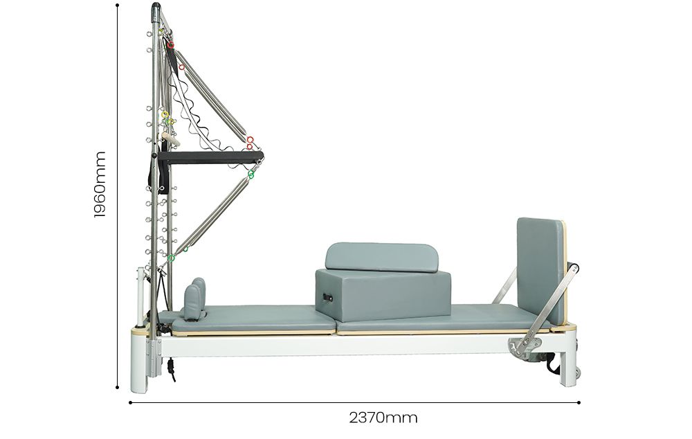 Aluminium legering semi -verhoogde Pilates Reformer Aluminium legering semi -verhoogde Pilates Reformer