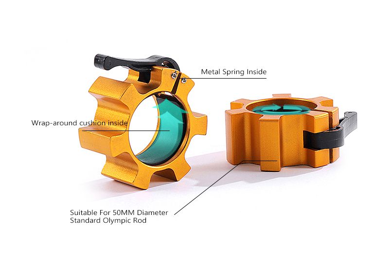 Aluminium Olympische barbell -kragen