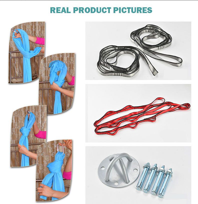 18 kleuren nieuwe kwaliteit yoga hangmat lucht yoga swing set