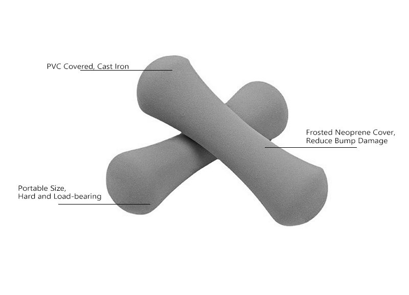 PVC gecoate kleur gietijzeren botvorm halter voor dames PVC gecoate kleur gietijzeren botvorm halter voor dames