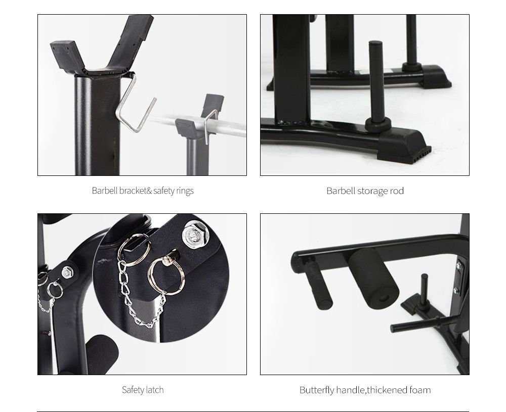 Rugliggende bordgewicht Bench Barbell Rack Bench Press Rack Rugliggende bordgewicht Bench Barbell Rack Bench Press Rack