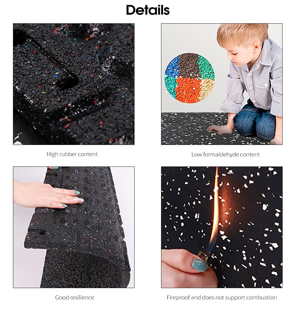 Flat bodem rubberen vloermatten