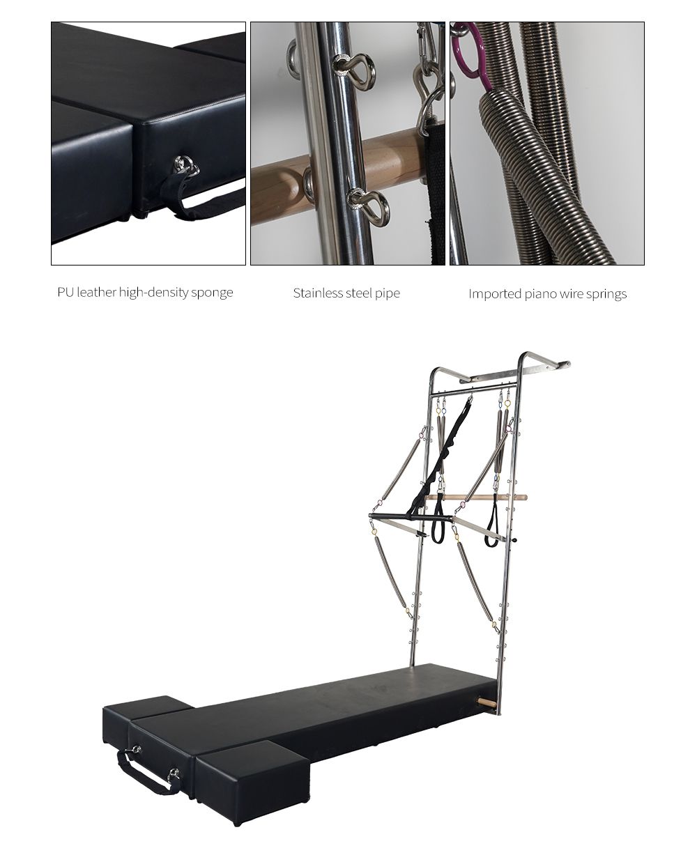 Pilates Cadillac Wall Springboard met platformmat