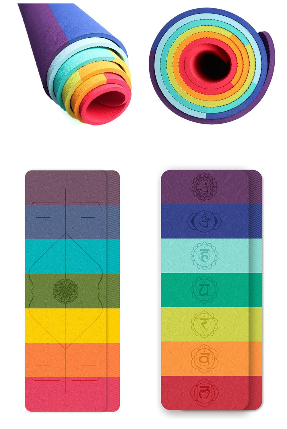 TPE kleurblok yogamat