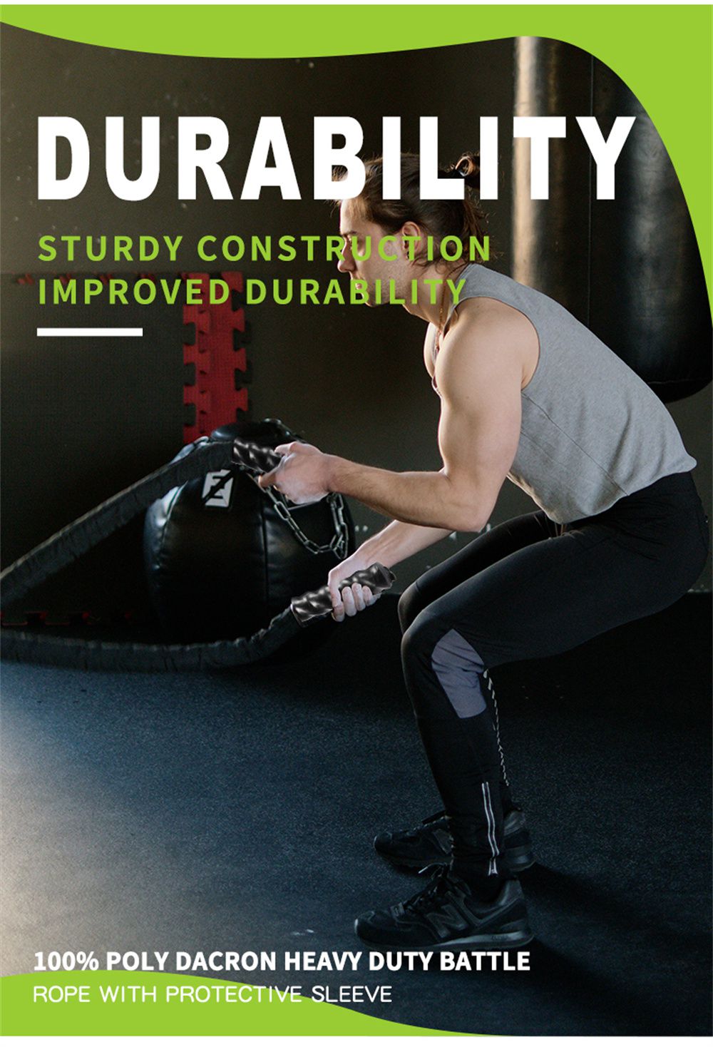 Battle touwen training met beschermende mouw