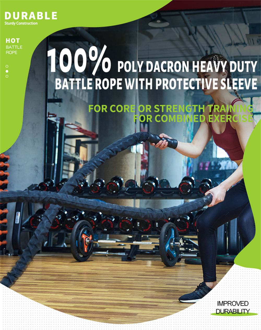 Battle touwen training met beschermende mouw